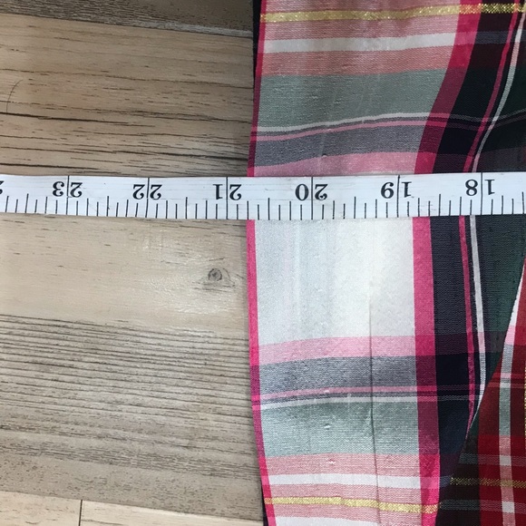 Crown & Ivy Plaid Skirt white red green with Bow size 4 - Picture 7 of 10